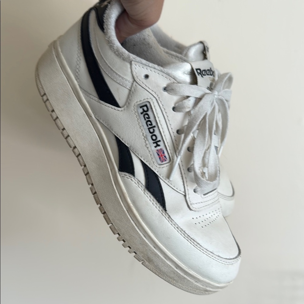 Reebok Classic White and Black Sneakers